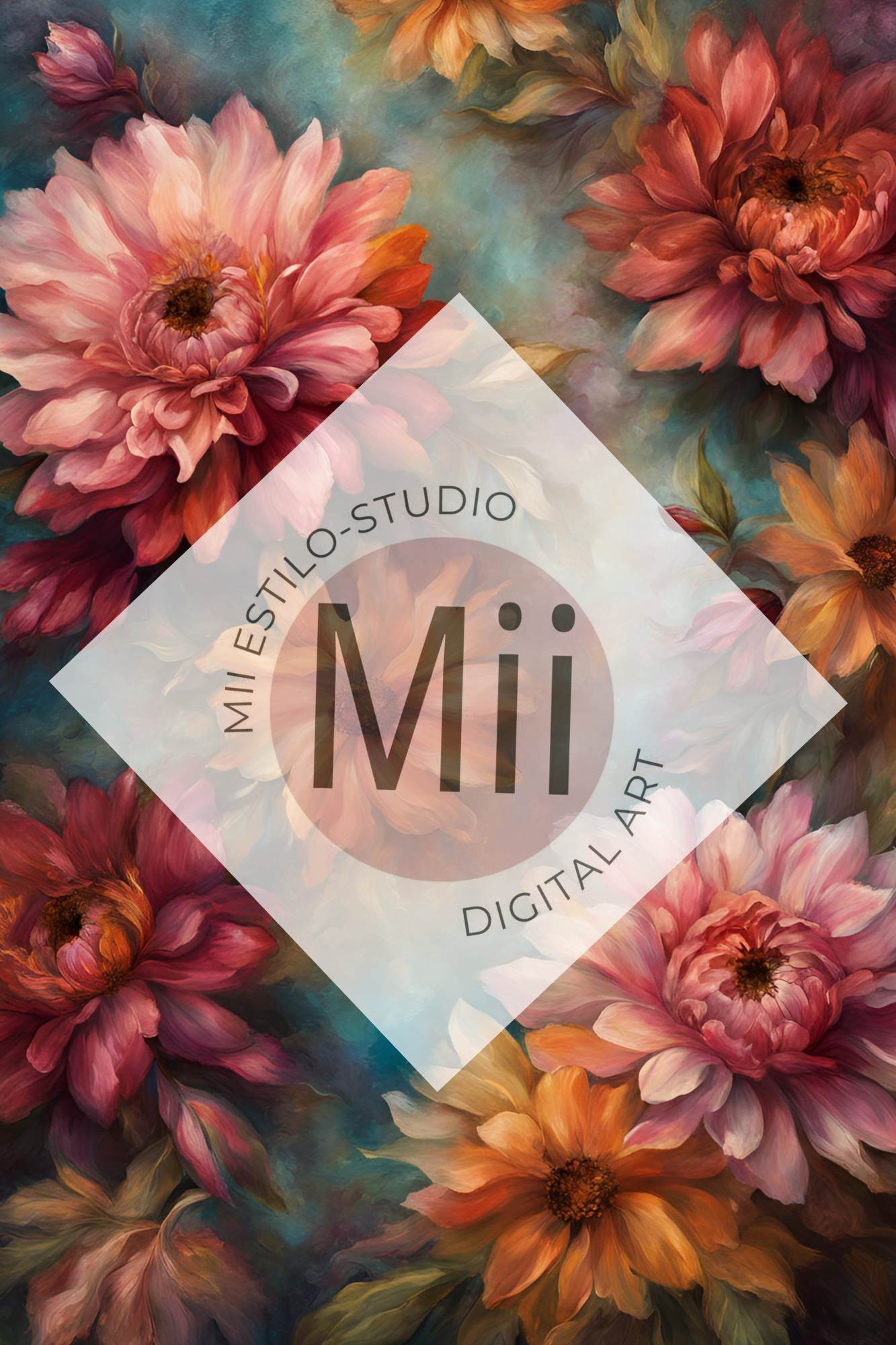 Abruzzo Flower Handcrafted Canvas Style Digital Backdrops, Maternity Photoshoot Backgrounds, Flower Texture Overlays, Flower Fine Art Backdrop Designs, Photoshop Overlay Textures - Mii - Estilo