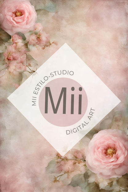 Alfazema Flower Handcrafted Canvas Style Digital Backdrops, Maternity Photoshoot Backgrounds, Flower Texture Overlays, Flower Fine Art Backdrop Designs, Photoshop Overlay Textures - Mii - Estilo