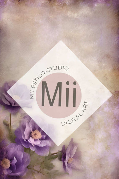 Allium Flower Handcrafted Canvas Style Digital Backdrops, Maternity Photoshoot Backgrounds, Flower Texture Overlays, Flower Fine Art Backdrop Designs, Photoshop Overlay Textures - Mii - Estilo