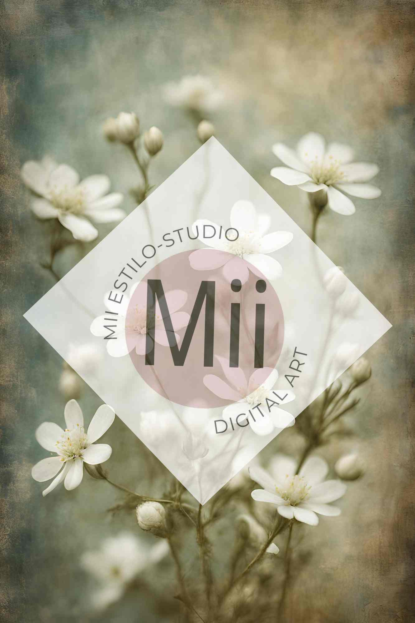 Altheda Flower Handcrafted Canvas Style Digital Backdrops, Maternity Photoshoot Backgrounds, Flower Texture Overlays, Flower Fine Art Backdrop Designs, Photoshop Overlay Textures - Mii - Estilo