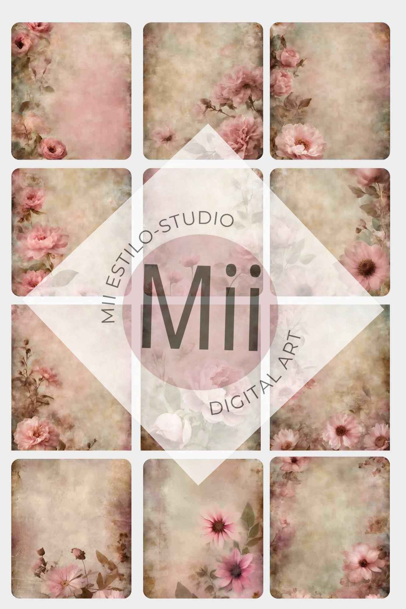 Alyssum Flower Handcrafted Canvas Style Digital Backdrops, Maternity Photoshoot Backgrounds, Flower Texture Overlays, Flower Fine Art Backdrop Designs, Photoshop Overlay Textures - Mii - Estilo