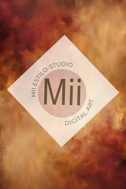 Astratia Luxury Abstract Digital Backdrop – Soft Gold, Turquoise &amp; Warm Tones for Photography &amp; Photoshop - Mii - Estilo