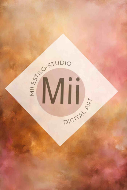 Astratia Luxury Abstract Digital Backdrop – Soft Gold, Turquoise &amp; Warm Tones for Photography &amp; Photoshop - Mii - Estilo