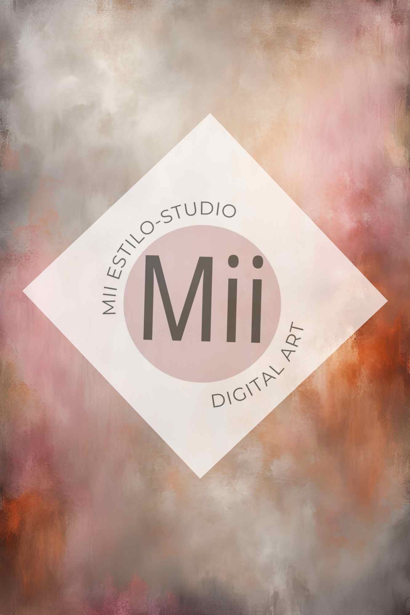 Atrofusca Luxury Abstract Painted Digital Backdrop – Soft Pastel &amp; Earthy Tones for Photography &amp; Photoshop - Mii - Estilo