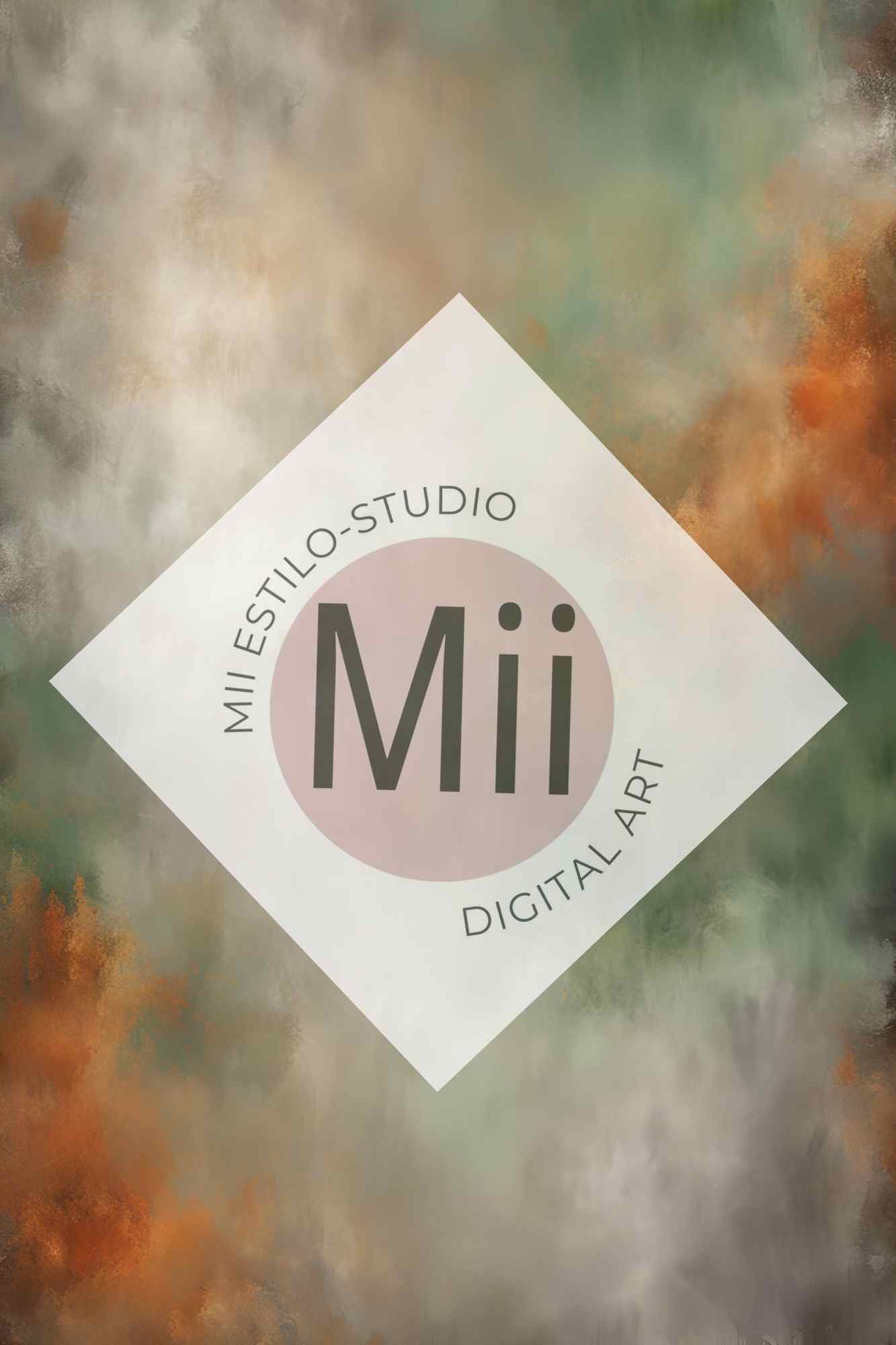 Atrofusca Luxury Abstract Painted Digital Backdrop – Soft Pastel &amp; Earthy Tones for Photography &amp; Photoshop - Mii - Estilo