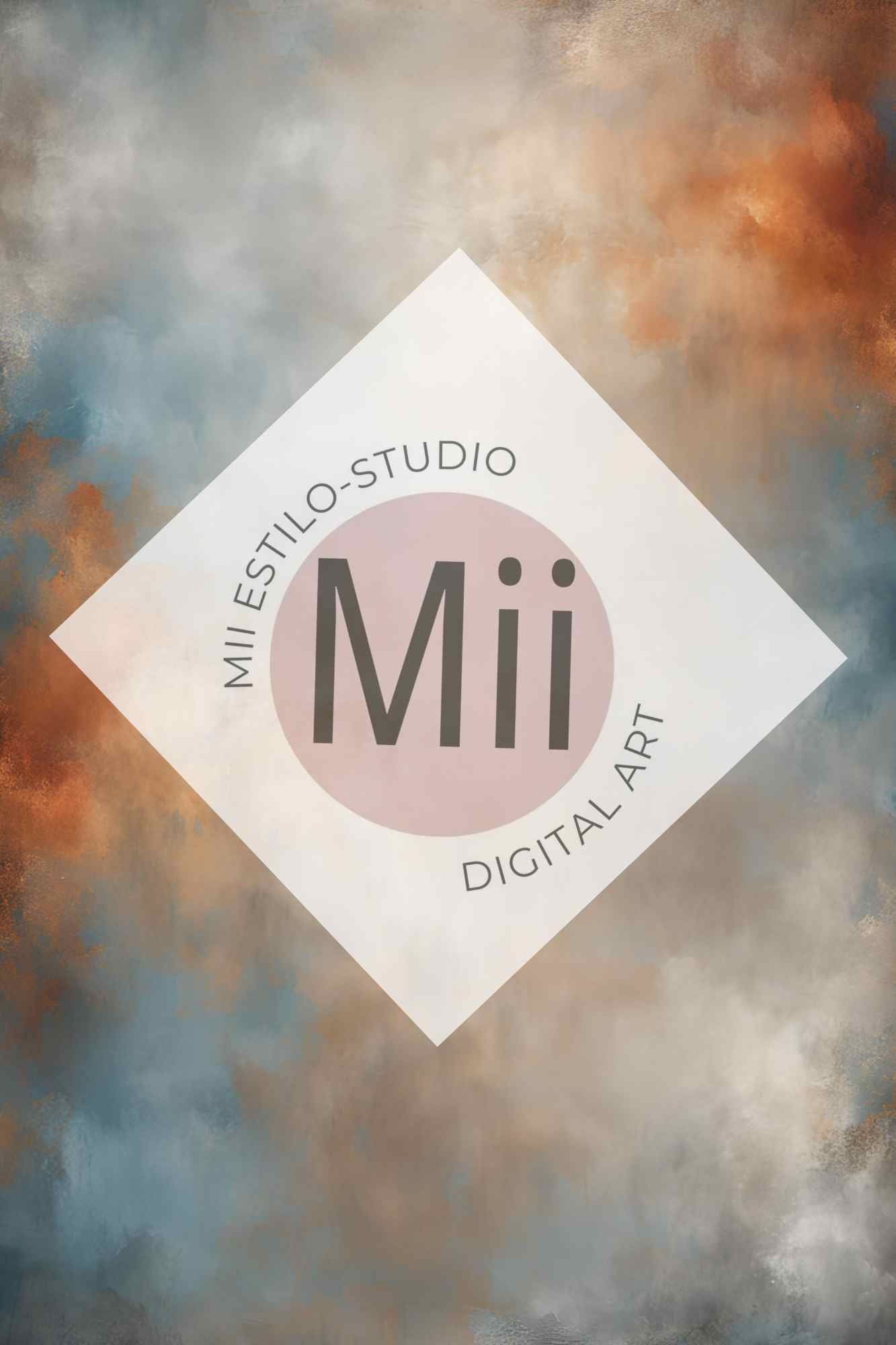 Atrofusca Luxury Abstract Painted Digital Backdrop – Soft Pastel &amp; Earthy Tones for Photography &amp; Photoshop - Mii - Estilo