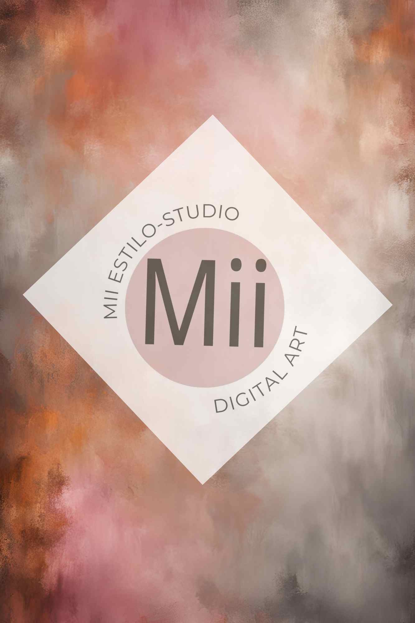 Atrofusca Luxury Abstract Painted Digital Backdrop – Soft Pastel &amp; Earthy Tones for Photography &amp; Photoshop - Mii - Estilo