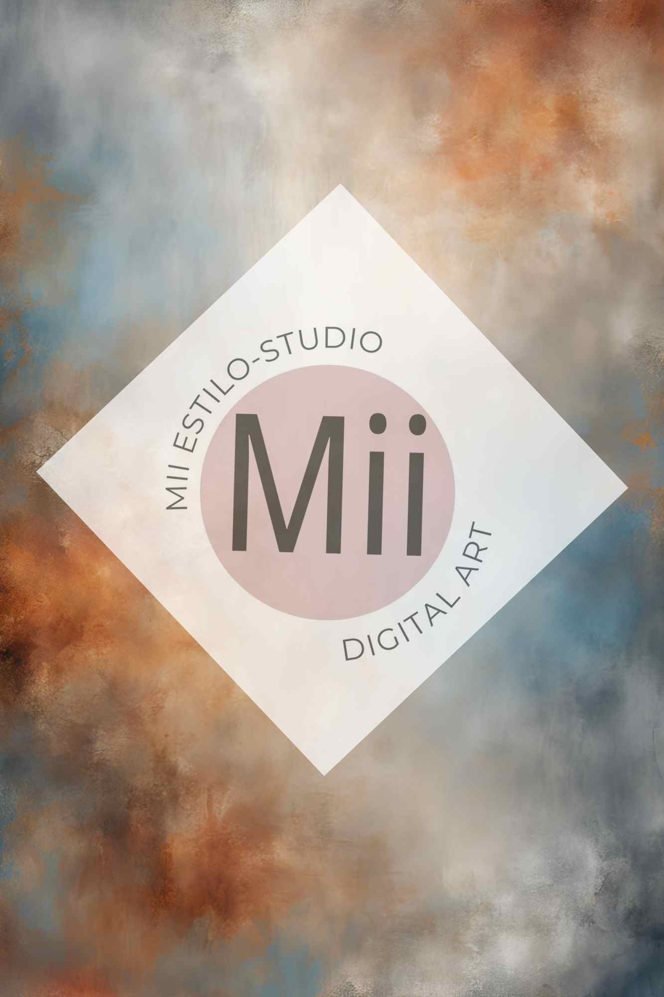 Atrofusca Luxury Abstract Painted Digital Backdrop – Soft Pastel &amp; Earthy Tones for Photography &amp; Photoshop - Mii - Estilo