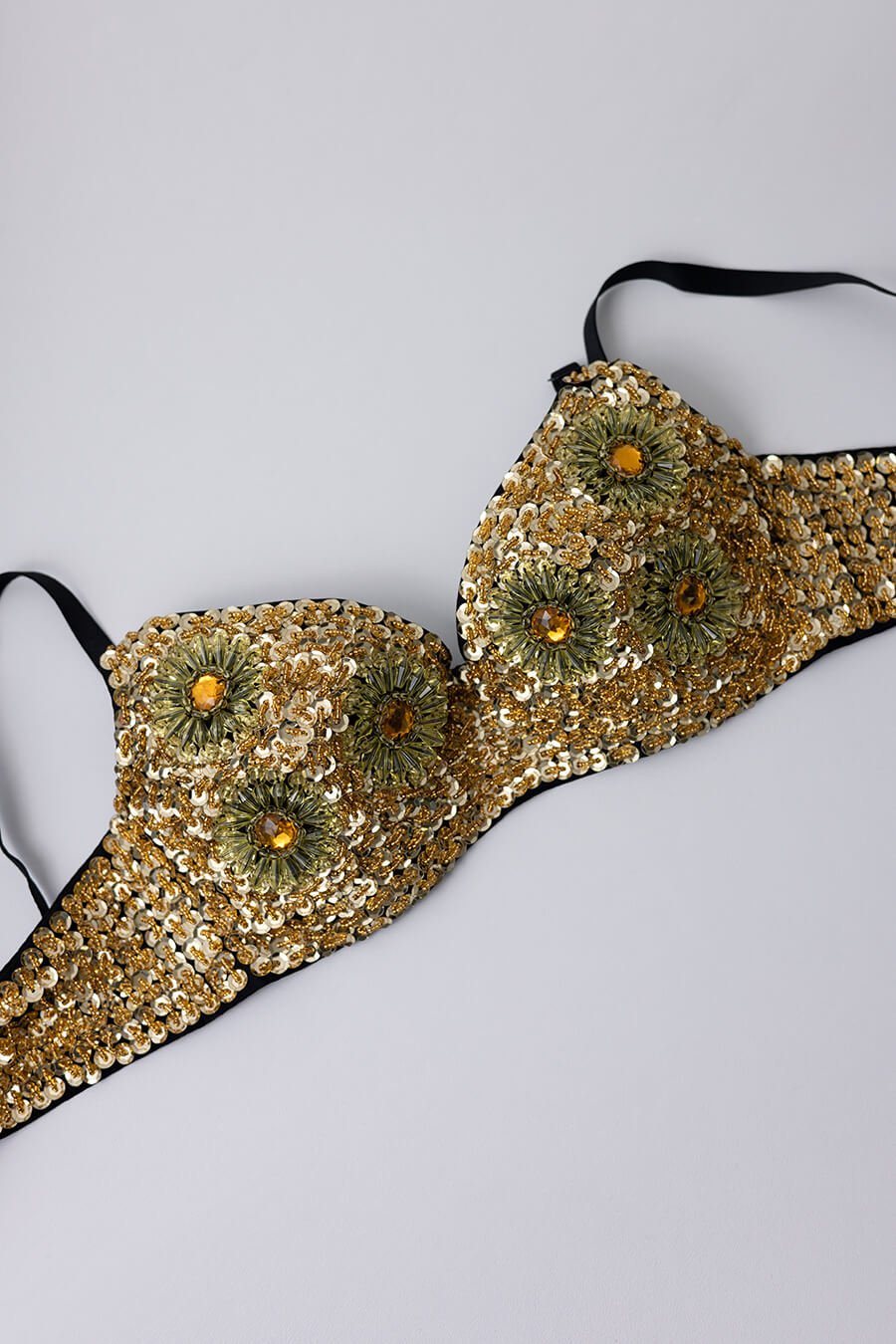 Bra with rhinestones yellow CLEARANCE SALE - Mii - Estilo