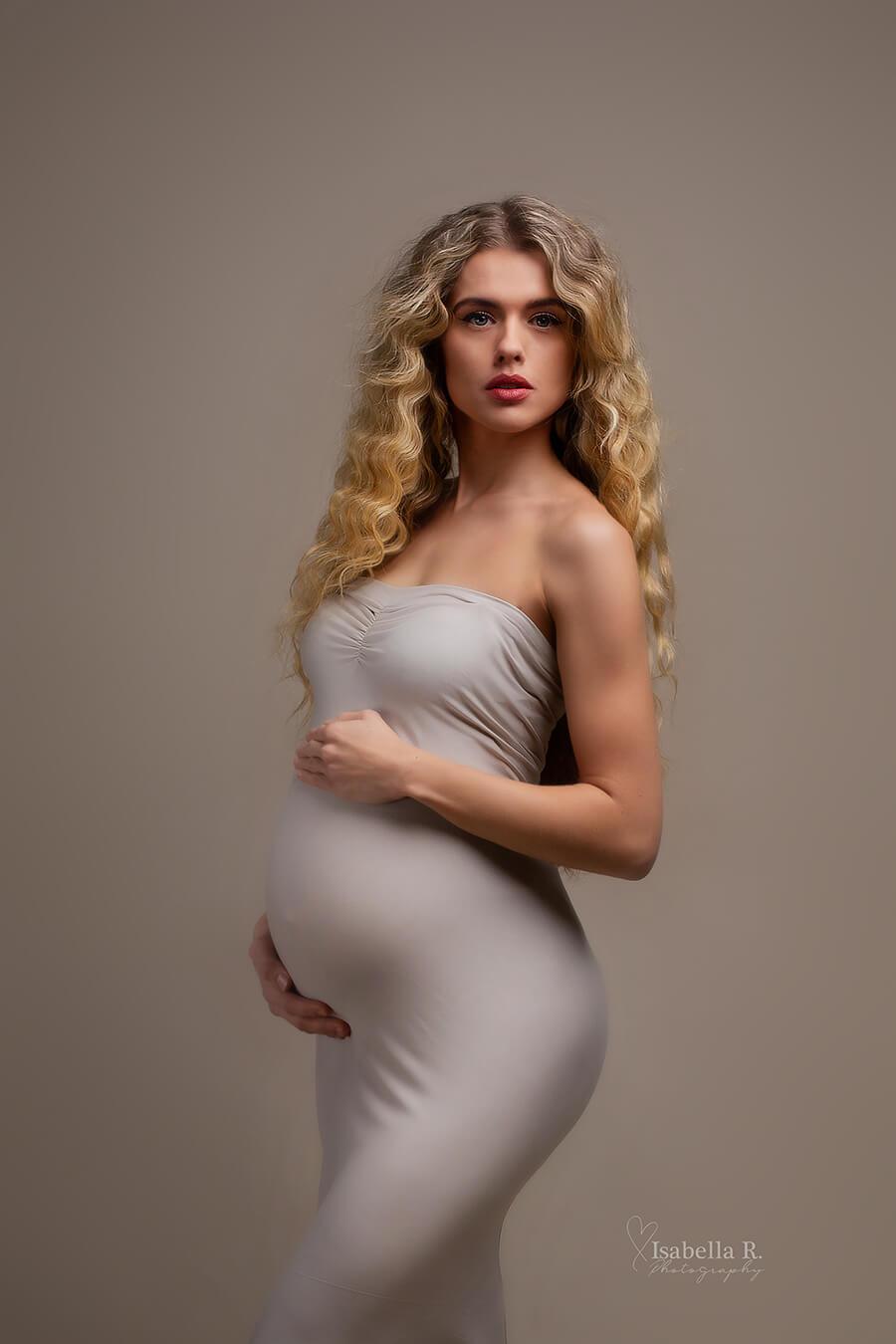 Calla Maternity Dress Sand CLEARANCE SALE - Mii - Estilo