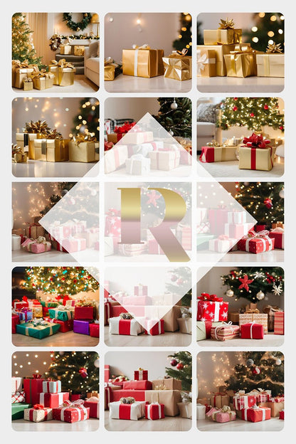 Christmas Presents 12 Digital backdrop Photoshop - Isabell R Photography - Mii - Estilo