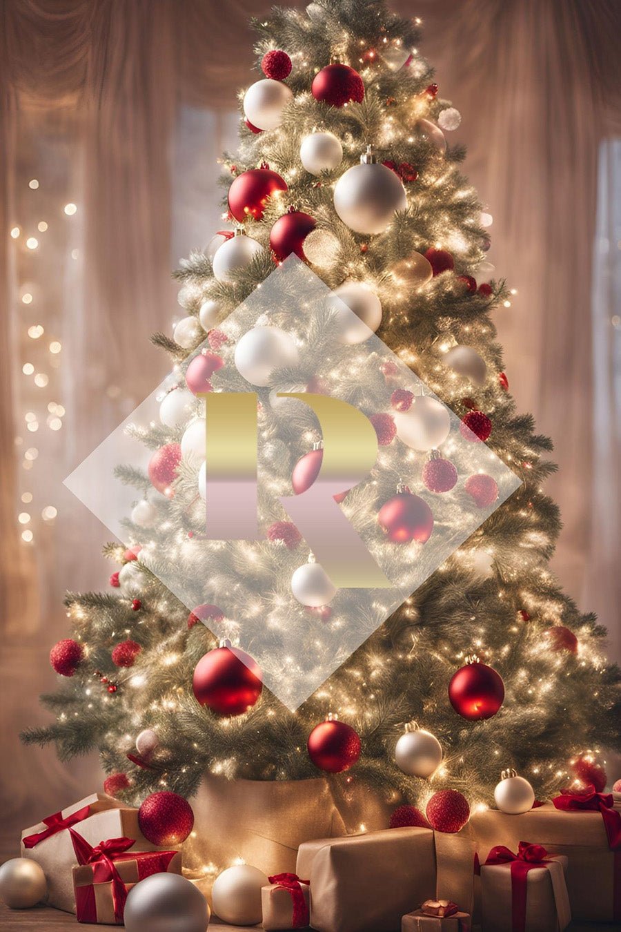 Christmas tree 12 Digital backdrop Photoshop - Isabell R Photography - Mii - Estilo