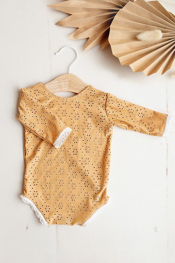 Myrthe Baby Girl Romper Camel CLEARANCE SALE - Mii-Estilo