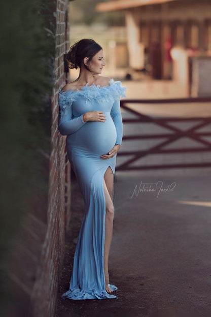 Healofy Maternity Dress (Dark Blue)