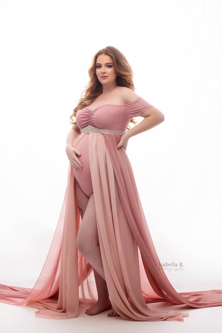 Rosemary Maternity Dress Old Pink/Dusty pink